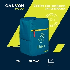 Рюкзак CANYON cabin size backpack for 15.6 laptop,polyester,dark green