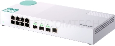 Коммутатор QNAP QSW-308-1C Unmanaged 10 Gb / s switch with 3 SFP + ports, of which 1 is combined with RJ-45, and 8 1 Gb / s RJ-45 ports, bandwidth up to 76 Gb / s, support JumboFrame