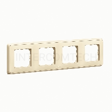 Рамка 4 поста, сл. кость Cariva Рамка 4 поста, сл. кость