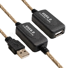 Удлинитель активный USB2.0-repeater ExeGate EX-UAE-AMAF-15.0 (Am/Af, 15м)