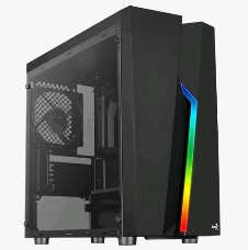 Корпус Aerocool Bolt Mini Tempered Glass без БП, mATX, боковое окно, черный