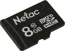 Флеш карта microSDHC 8GB Netac P500 <NT02P500STN-008G-S>  (без SD адаптера) 80MB/s