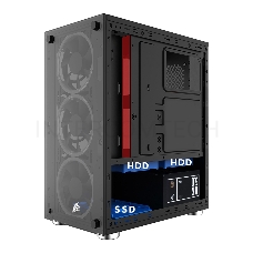 Корпус 1STPLAYER FIREBASE X2 / mATX, tempered glass side panels / 4x 120mm LED fans inc. / X2-4R1