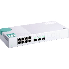 Коммутатор QNAP QSW-308S Unmanaged 10 Gb / s switch with 3 SFP + ports and 8 1 Gb / s RJ-45 ports, throughput up to 76 Gb / s, JumboFrame support