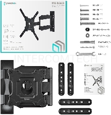 Кронштейн ONKRON Кронштейн ONKRON/ 32-55 макс. 400*400, 2 колена, наклон -5º+8º, поворот 180º макс, от стены 55-500мм, белый