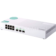 Коммутатор QNAP QSW-308S Unmanaged 10 Gb / s switch with 3 SFP + ports and 8 1 Gb / s RJ-45 ports, throughput up to 76 Gb / s, JumboFrame support