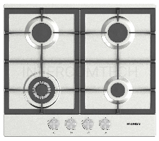 Газовая варочная поверхность Hyundai HHG 6435 IX нержавеющая сталь