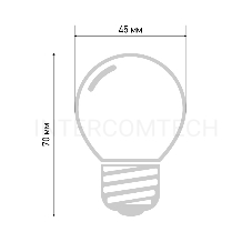 Лампа светодиодная d-45 3LED 1Вт шар тепл. бел. E27 25лм 220В Neon-Night 405-115