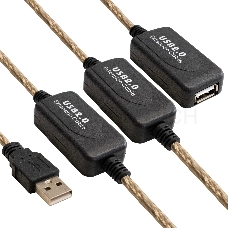 Удлинитель активный USB2.0-repeater ExeGate EX-UAE-AMAF-25.0 (Am/Af, 25м)