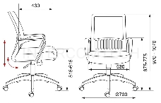 Кресло Бюрократ MC-201/SD/TW-11 спинка сетка салатовый TW-03A сиденье черный TW-11