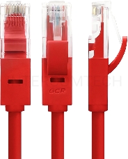 Патч-корд Greenconnect Патч-корд UTP прямой 30m AWG24 кат.5е,  RJ45,  медь, литой (Красный), пластик пакет (GCR-LNC04-30.0m)