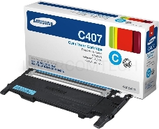 Тонер-картридж SAMSUNG CLT-C407S/ ST998A голубой для Samsung CLP-320/325/CLX-3185 (1000стр.)