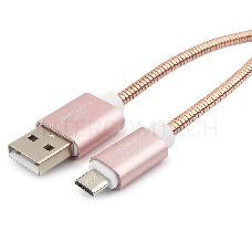 Кабель USB 2.0 Cablexpert CC-G-mUSB02Cu-1M, AM/microB, серия Gold, длина 1м, золото, блистер