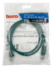 Патч-корд Buro cat5E 1м зеленый RJ-45 (m)-RJ-45 (m)