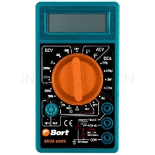 Мультиметр  Bort BMM-600N [91271167] { Диапазон постоянного напряжения 0-1000 тип, диапазон  постоянного тока 0-10 тип, диапазон  переменного напряжения 0-750 тип, 0.1 кг }