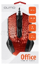 Мышь Qumo Office M14 Red, проводная, оптическая