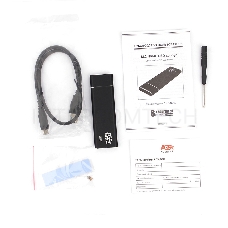 Внешний корпус AgeStar USB 3.1 Type-C M.2 NVME (M-key)  AgeStar 31UBNV5C (BLACK), алюминий, черный