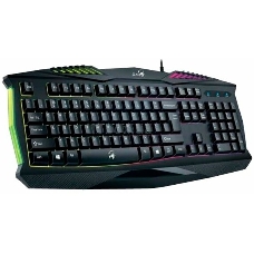 Клавиатура игровая проводная Genius Scorpion K220, USB, 7 цветов подсветки, 12 функциональных клавиш, до 2 млн. нажатий, защита от брызг. Кабель 1.5 м. Цвет