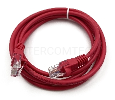 Патч-корд Buro cat5E 1.5м красный RJ-45 (m)-RJ-45 (m)