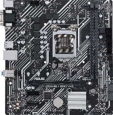Материнская плата ASUS PRIME H510M-E, LGA1200, H510, 2*DDR4, D-Sub + HDMI, SATA3, Audio, Gb LAN, USB 3.2*4, USB 2.0*6, COM*1 header (w/o cable), mATX ; 90MB17E0-M0EAY0
