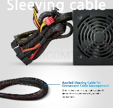 Блок питания Zalman ZM600-LXII <600W, (20+4+4+4) pin, 2x(6+2) pin, 6xSATA, 3xMolex, 12 см, кабель питания, 85%, Active P