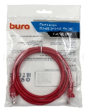 Патч-корд Buro cat5E 1.5м красный RJ-45 (m)-RJ-45 (m)