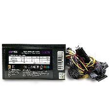 Блок питания HIPER HPB-550RGB (ATX 2.31, 550W, ActivePFC, RGB 140mm fan, Black) BOX