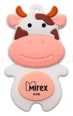 Флэш Диск 8GB Mirex Cow, USB 2.0, Персиковый