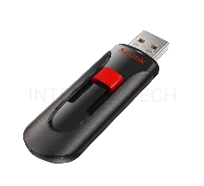 Флеш Диск Sandisk 64Gb Cruzer Glide SDCZ60-064G-B35 USB2.0 черный/красный