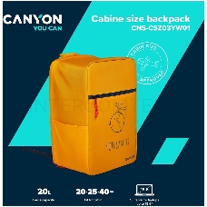 Рюкзак CANYON cabin size backpack for 15.6 laptop,polyester,yellow