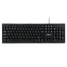 Клавиатура Гарнизон GK-120, USB, черный, поверхность- карбон