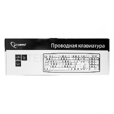 Клавиатура Gembird KB-8320U-Ru_Lat-BL, черный, USB, кнопка переключения RU/LAT,104 клавиши