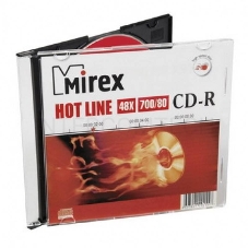 Диск CD-R Mirex 700 Mb, 48х, HotLine, Slim Case (1), (1/200)