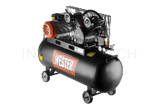 Компрессор WESTER WBK2200/100PRO ременной привод, поршневой масляный, 2200 Вт, 340л/мин, 8бар