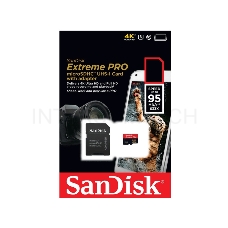 Флеш карта microSD 32GB SanDisk microSDHC Class 10 UHS-I A1 V30 U3 Extreme Pro (SD адаптер) 100MB/s