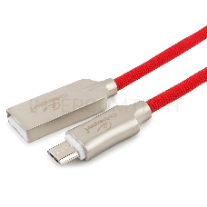 Кабель USB 2.0 Cablexpert CC-P-mUSB02R-1M, AM/microB, серия Platinum, длина 1м, красный, блистер