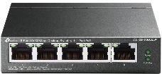 Коммутатор 5-Port 10/100Mbps Unmanaged Switch with 4-Port PoE, meta case, desktop mount, PoE budget 41W.