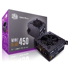 Блок питания Cooler Master MWE Bronze, 450W, ATX, 120mm, 6xSATA, 2xPCI-E(6+2), APFC, 80+ Bronze CLM-MPE-4501-ACAAB-EU