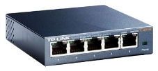 Коммутатор TP-Link SOHO  TL-SG105  5-port Desktop Gigabit Switch, 5 10/100/1000M RJ45 ports, metal case