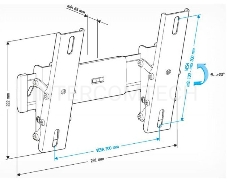 Кронштейн для телевизора Holder LCD-T2611 черный 22-47 макс.30кг настенный наклон