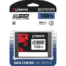 Твердотельный накопитель Kingston 7680GB DC450R 2.5 SATA 3 R/W 560/504MB/s IOPs 99 000/19 000, (0,3 DWPD/5 лет)