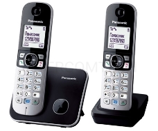 Телефон Panasonic KX-TG6812RU черный (труб. в компл.:2шт) АОН