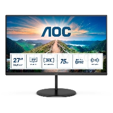 Монитор  27 AOC Q27V4EA черный {IPS 2560x1440 75Hz 4ms 178/178 250cd 20M:1 HDMI1.4 DisplayPort1.2 MM}