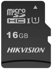 Флеш карта microSDHC 16GB Hikvision HS-TF-C1(STD)/16G/Adapter <HS-TF-C1(STD)/16G/Adapter>  (с SD адаптером) R/W Speed 90/12MB/s