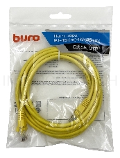 Патч-корд Buro UTP cat5E 3м желтый RJ-45 (m)-RJ-45 (m)