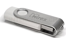 Флеш Диск 8GB Mirex Swivel, USB 2.0, Белый