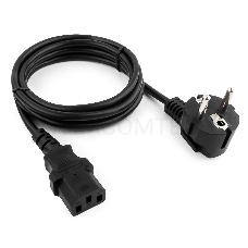 Кабель питания Cord Power Gembird/Cablexpert PC-186 / 1.8м, Schuko- C13, 6А, черный, с зазем.