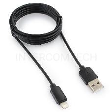 Кабель USB Гарнизон GCC-USB2-AP2-6 AM/Lightning, для iPhone5/6/7, IPod, IPad, 1.8м, черный, пакет