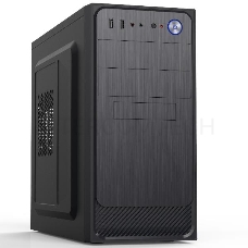 Корпус с блоком питания Foxline 450Вт. Сase Forza mATX, 450W, 2xUSB2.0, Black, w/o FAN, 12 cm fan PSU, power cord