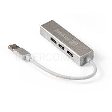 USB-Хаб (концентратор) ExeGate DUB-4 (кабель-адаптер USB3.0 --> 4xUSB3.0, Plug&Play, серебристый)